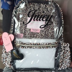 Juicy Couture Clear Leopard Backpack